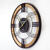 ESTHETI home Roloi Toixou Metalliko/Xulino Mavro/Fusiko F60x4.5cm 753-10023